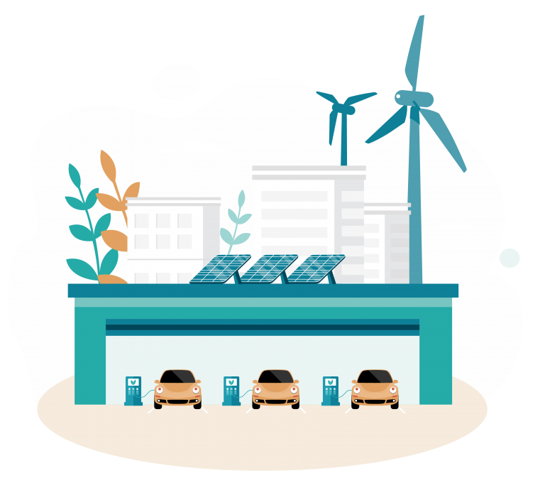 Instalación de punto de recarga en garaje comunitario Landing page serenovables